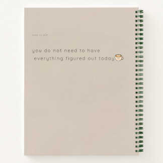Cuaderno Estético de Tortuga Beige Suave Café