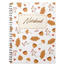 Cuaderno Estético Floral Otoñal Amarillo Bonito