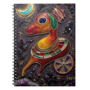 Cuaderno Estético Pinscher Miniatura Psicodélico Surrealist