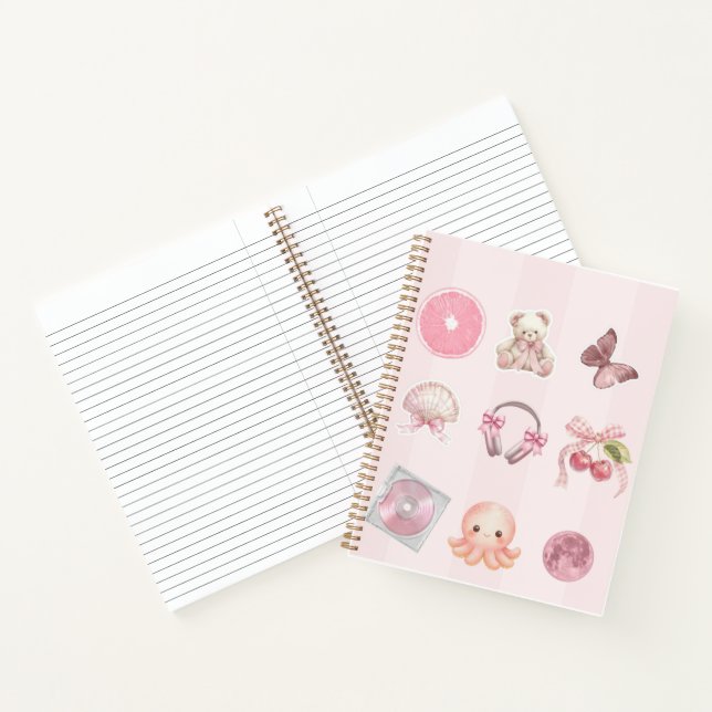 Cuaderno Estético Rosa  (Interior)