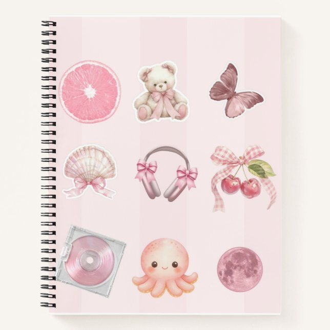 Cuaderno Estético Rosa  (Anverso)
