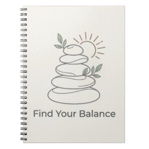 Cuaderno Estético Zen Encuentra Tu Equilibrio