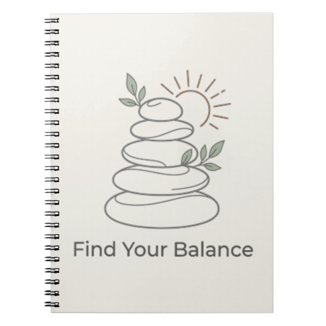 Cuaderno Estético Zen Encuentra Tu Equilibrio (Frente)