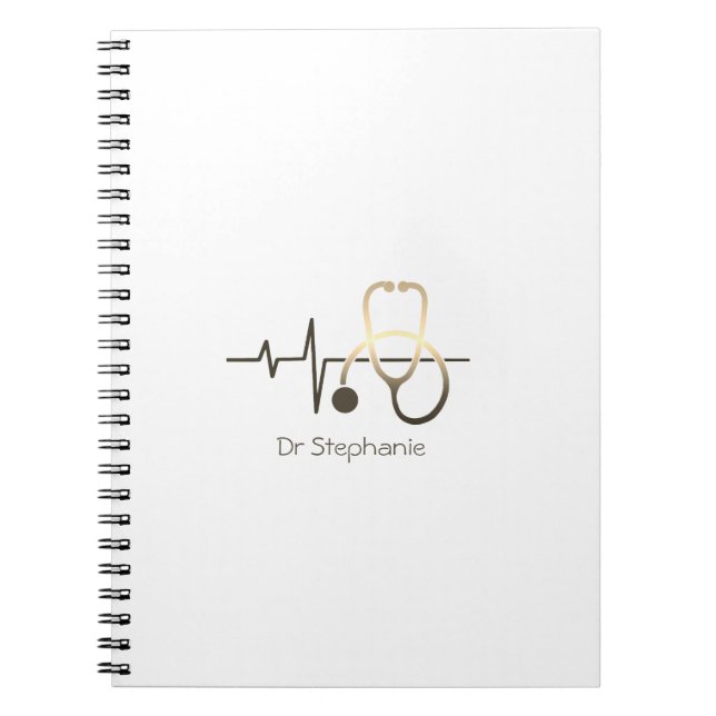 Cuaderno Estetoscopio Latido Médico (Frente)