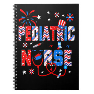 Cuaderno Estetoscopio Patriótico Para Mujeres 4 De Julio Pe