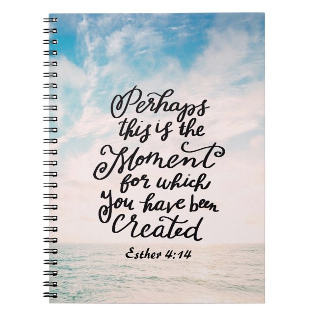 Cuaderno Esther 4:14 Momento para el que se creó (Frente)