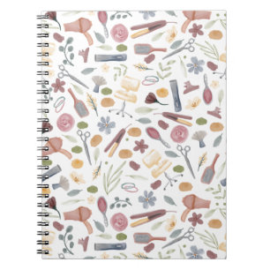 Cuaderno Estilista de cabello  Patrón  Color de agua