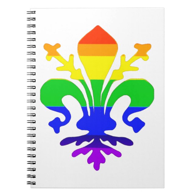 Cuaderno Estilizada flor arcoiris de Lis (Frente)