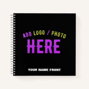 CUADERNO ESTILIZADO MODERNO PERSONALIZABLE NEGRO MARCADO VE