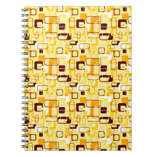 Cuaderno Estilo abstracto amarillo y negro moderno