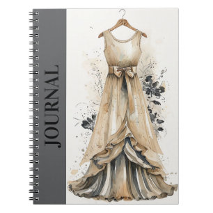 Cuaderno Estilo Antiguo Pequeño Vestido Negro Planner LBD B