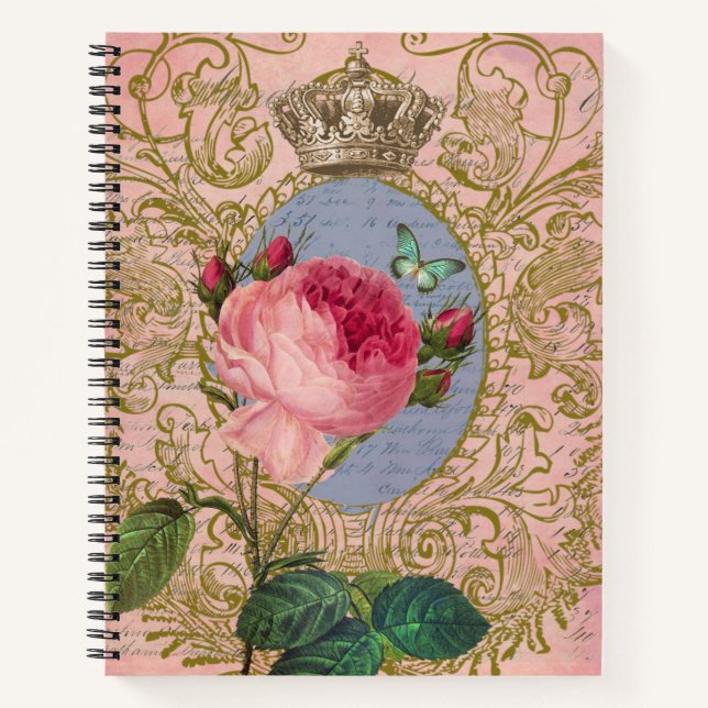 Cuaderno Estilo antiguo victoriano chic (Anverso)