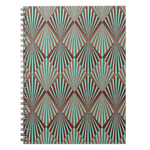 Cuaderno Estilo Art Deco, textura sin costuras.
