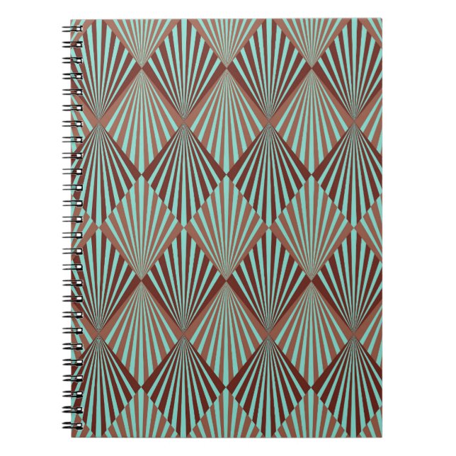 Cuaderno Estilo Art Deco, textura sin costuras. (Frente)