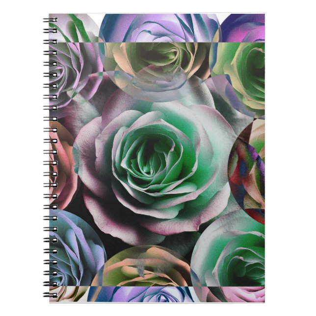 Cuaderno ESTILO ARTÍSTICO DE FLORES rosas (Frente)