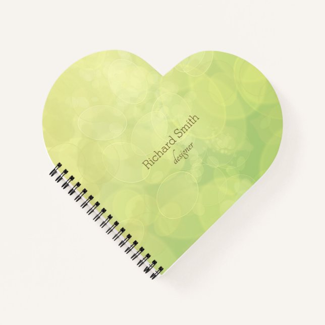 Cuaderno Estilo bokeh Textura de anime verde (Anverso)