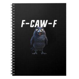 Cuaderno Estilo creativo de engranaje divertido de cuervo F