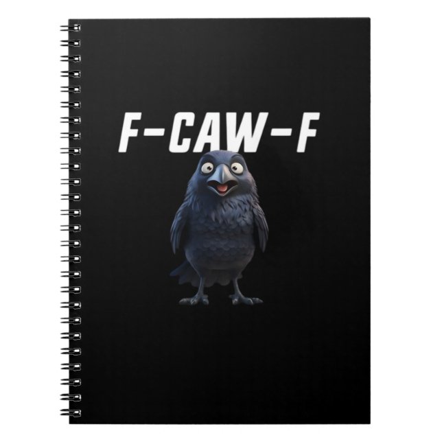 Cuaderno Estilo creativo de engranaje divertido de cuervo F (Frente)
