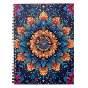 Cuaderno Estilo de arte digital de flor de mandala-23907