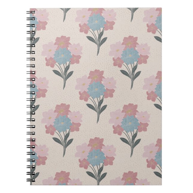 Cuaderno Estilo de bloque de bloques florales (Frente)