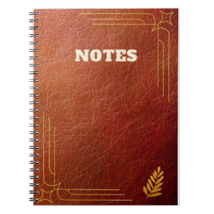 Cuaderno estilo de cuero marrón