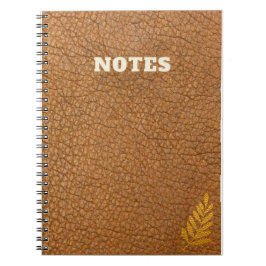Cuaderno estilo de cuero marrón caki