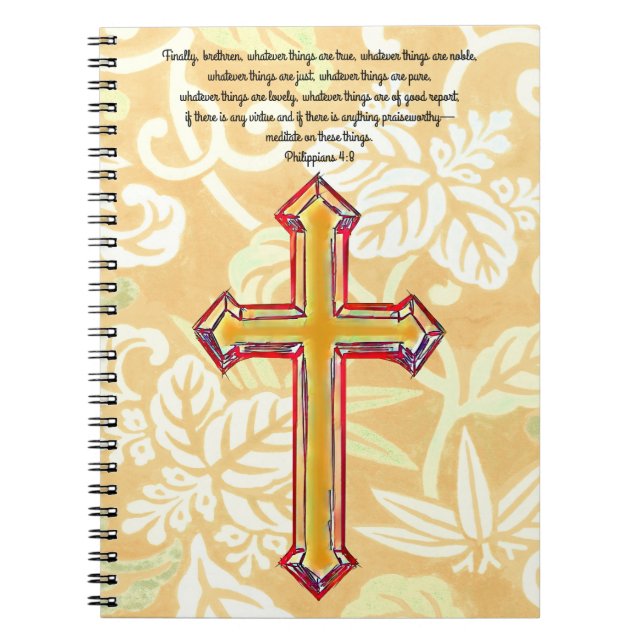 Cuaderno Estilo de época Fe cruza la Biblia Verse Journal (Frente)