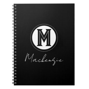Cuaderno Estilo de escritura moderna Monograma Office 3 Rin