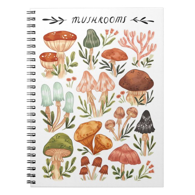 Cuaderno Estilo de hongos Mushroom Hunter (Frente)