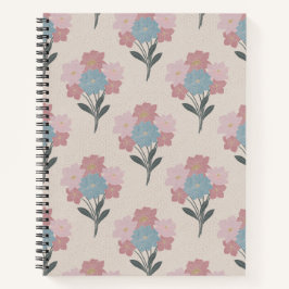 Cuaderno Estilo de impresión de bloque de bloques florales