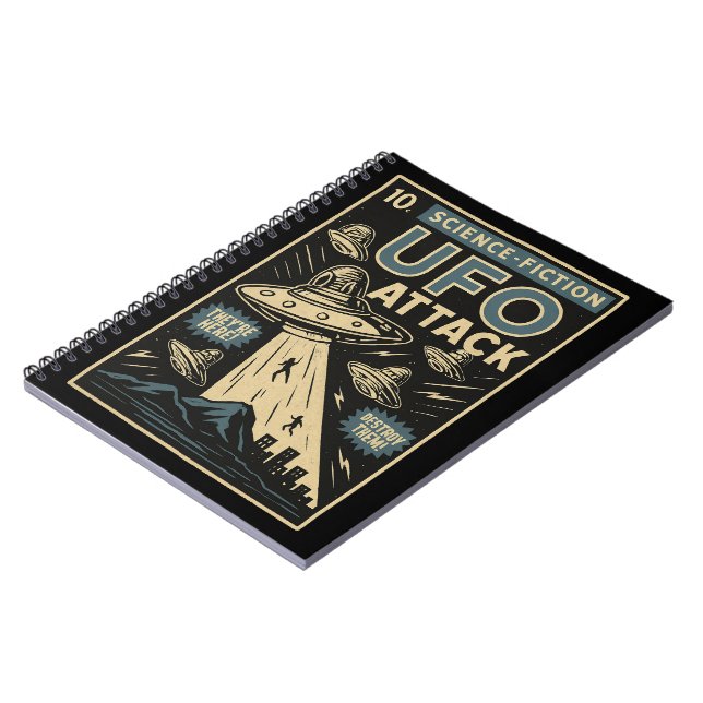 Cuaderno Estilo de libro de historietas de OVNI (Lado Izquierdo)