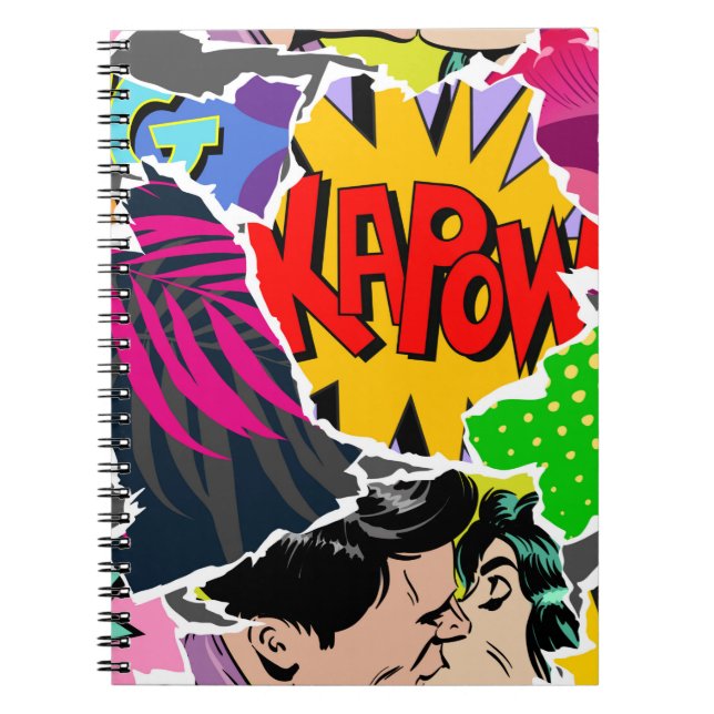 Cuaderno Estilo de los cómics de arte pop sin problemas. Co (Frente)