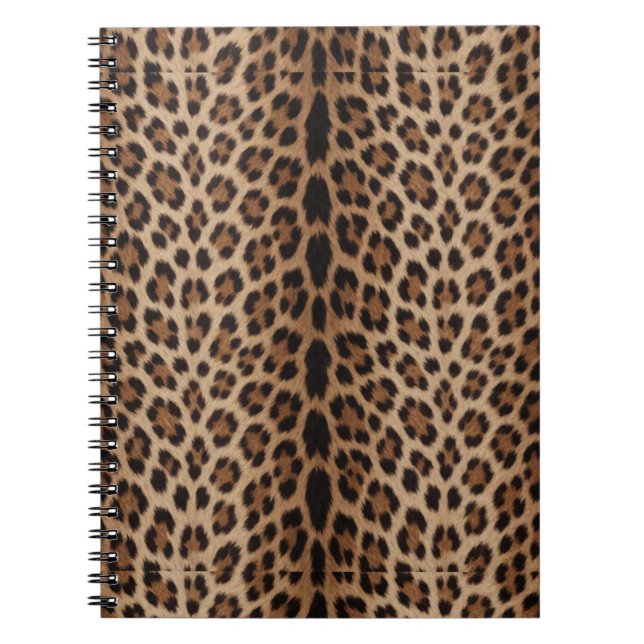 Cuaderno 🐆 Estilo de moda de lujo con estampado de leopard (Frente)
