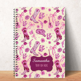 Cuaderno Estilo de patrón estético de chica coqueta country