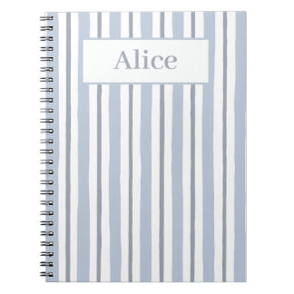 Cuaderno estilo de rayas azul claro pastel