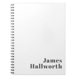 Cuaderno Estilo de texto retro moderno editable | Gris