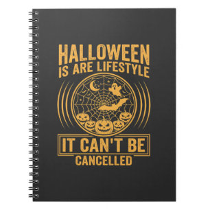 Cuaderno Estilo de vida de Halloween Diseño de telaraña de