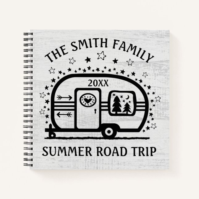 Cuaderno Estilo de vida del personalizado Rustic Camping Ca (Anverso)