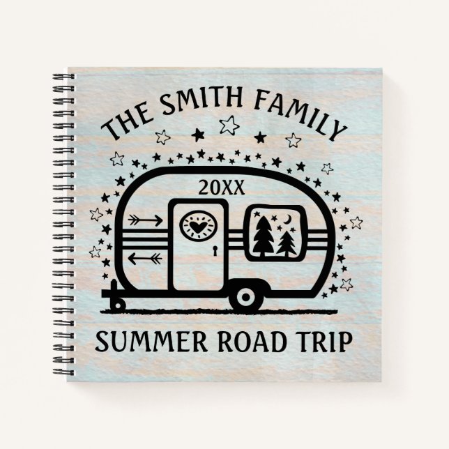 Cuaderno Estilo de vida del personalizado Rustic Camping Ca (Anverso)