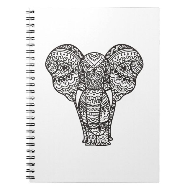 Cuaderno Estilo decorativo del elefante (Frente)