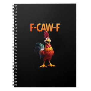 Cuaderno Estilo gótico vintage de pollo F Caw F divertido