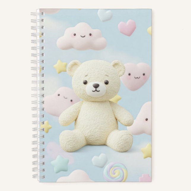 Cuaderno Estilo Harajuku: Nubes y estrellas de Natasha Us (Anverso)