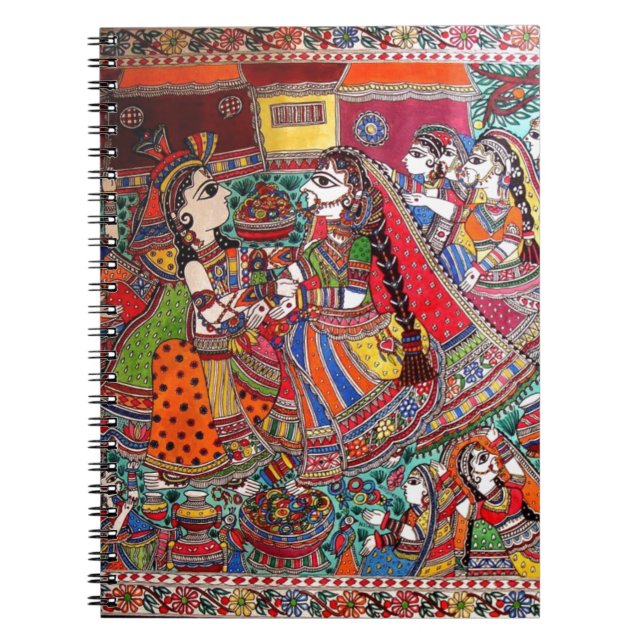 CUADERNO ESTILO INDIO ANTIGUO DEL ARTE DE RADHA-KRISHNA (Frente)