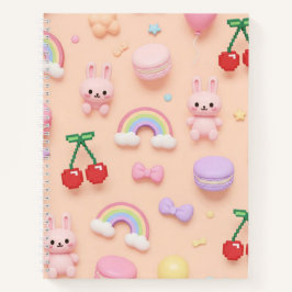 Cuaderno Estilo Kawaii: cerezas y macarones de Natasha Us
