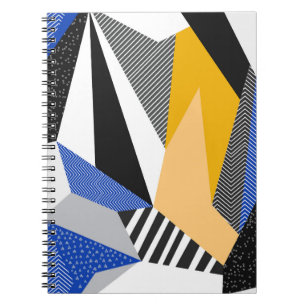 Cuaderno Estilo Memphis: Collage geométrico creativo.