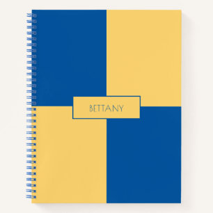 Cuaderno Estilo moderno azul y amarillo bajo control