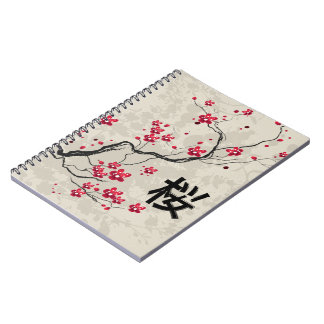 Cuaderno Estilo oriental Sakura Cherry Blossom Art