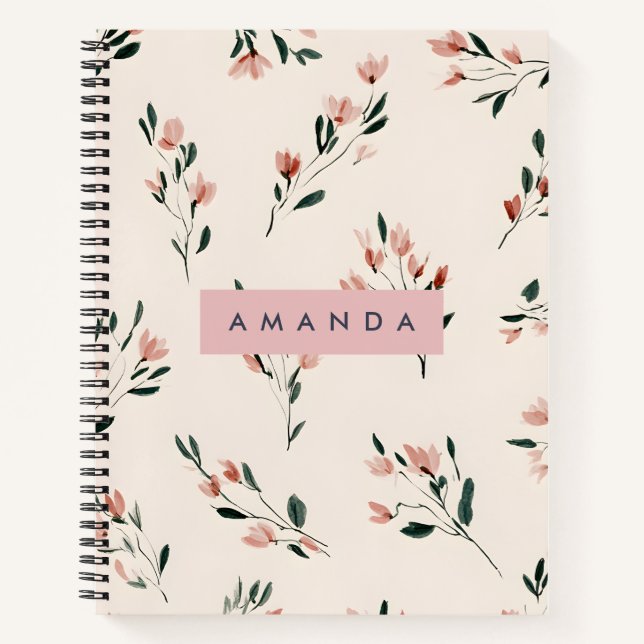 Cuaderno Estilo Personalizado de la Blossom Rosa (Anverso)