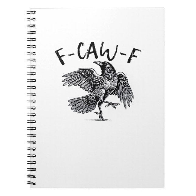 Cuaderno Estilo Retro Clásico Cuervo F Caw F (Frente)