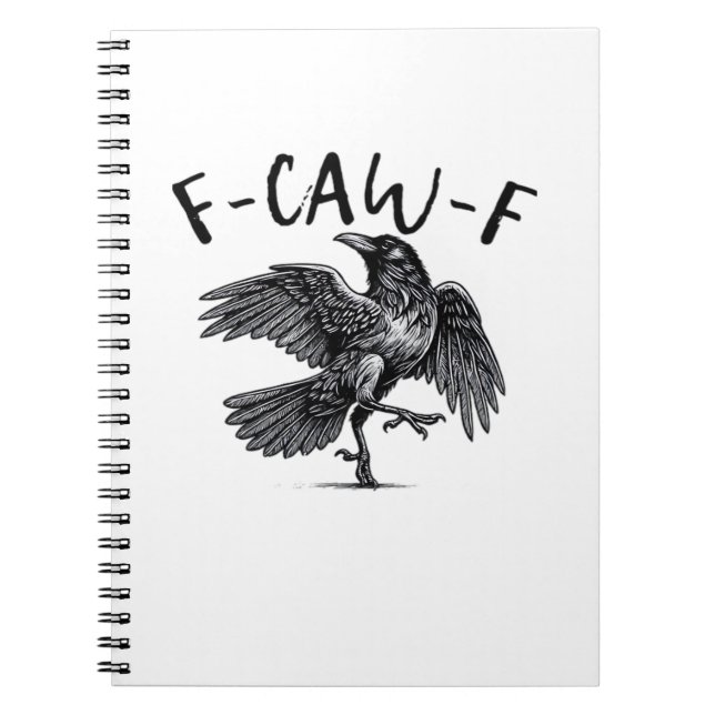 Cuaderno Estilo Retro Clásico Cuervo F Caw F (Frente)